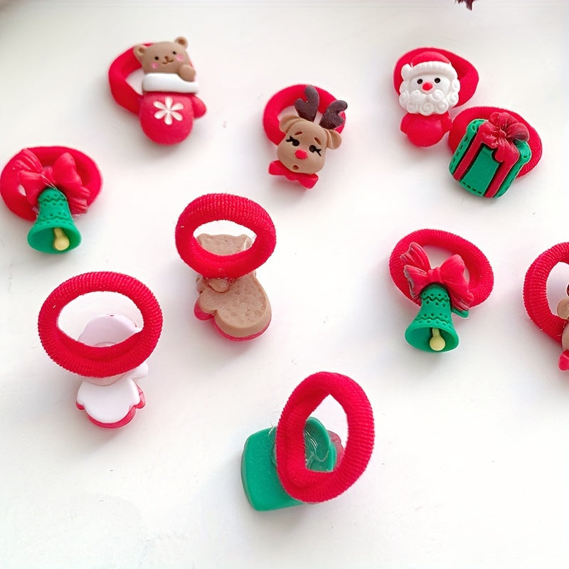 Festliches Weihnachts-Haarband Set für Kinder – 10 Stück für Märchenhafte Stylings