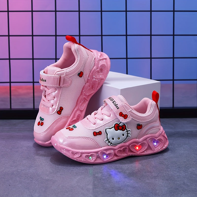 Leuchtende Hello Kitty Sneakers – Atmungsaktive und Gepolsterte Spaßschuhe