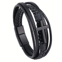Schwarzes Leder + schwarzes Kreuz