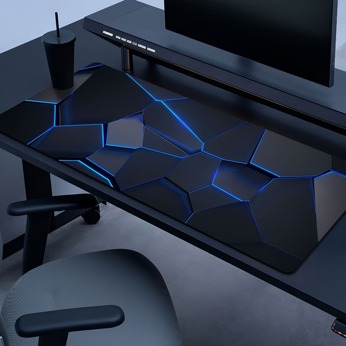 Geometrische Gamer-Matte - Stilvoll, Langlebig und Rutschfest für Ein Perfektes Spielerlebnis