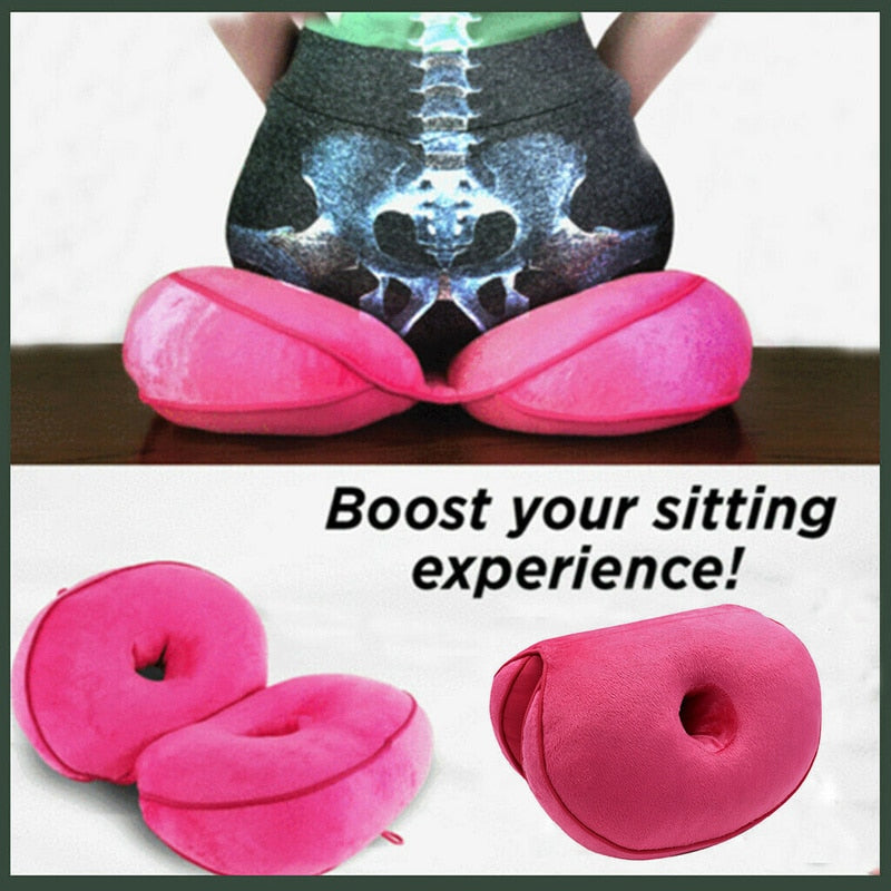 DualComfort Sitzkissen – Ergonomische Unterstützung für Rücken und Hüften