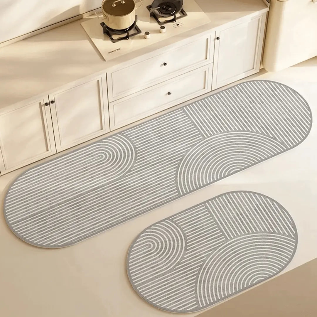 Ovale Küchenmatte – Absorbierend und Rutschfest für Trockene und Sichere Böden