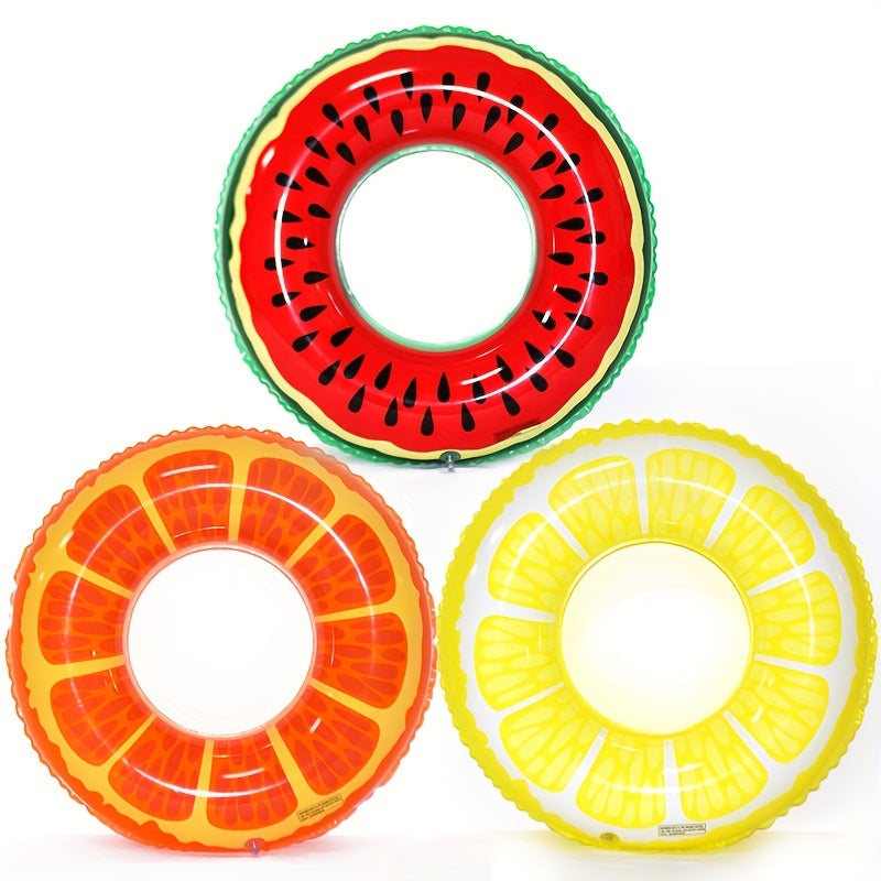 Frucht-Themen Aufblasbare Poolfloats – Set aus 3 strapazierfähigen Ringen