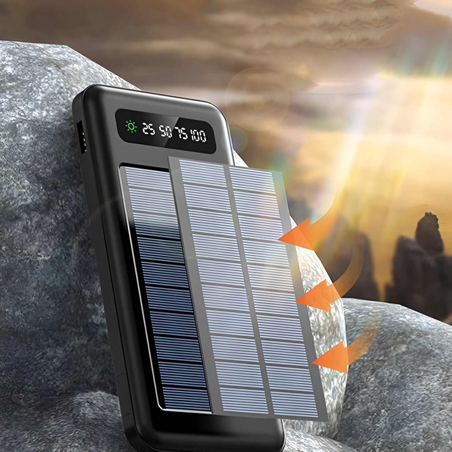 Hochleistungs-Solar-Powerbank mit 20.000mAh – Schnelles und Dual-Laden