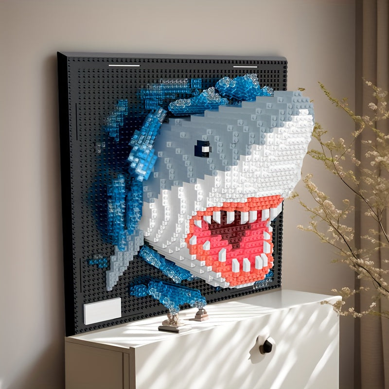 Kreative 3D Wandkunst Bauklötze – Hai und Adler Kollektion