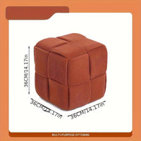 Schmutziges Orange-Hocker