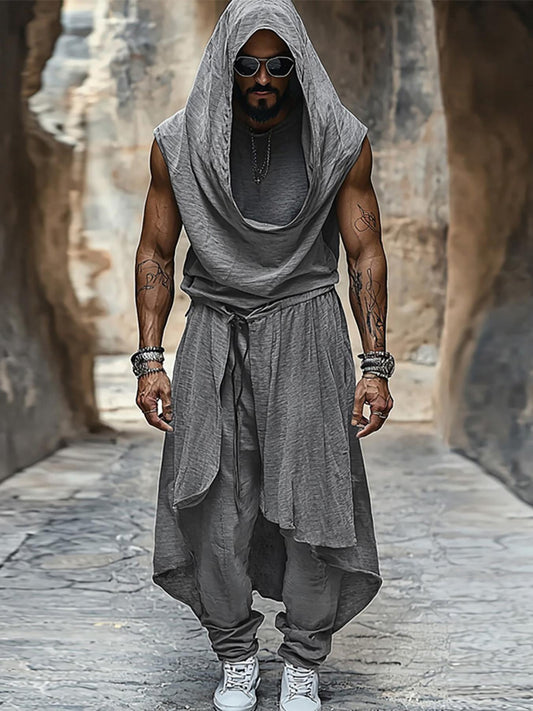 Coole Mid-Length Herren Set – Ärmellose Weste und Baggy Hose