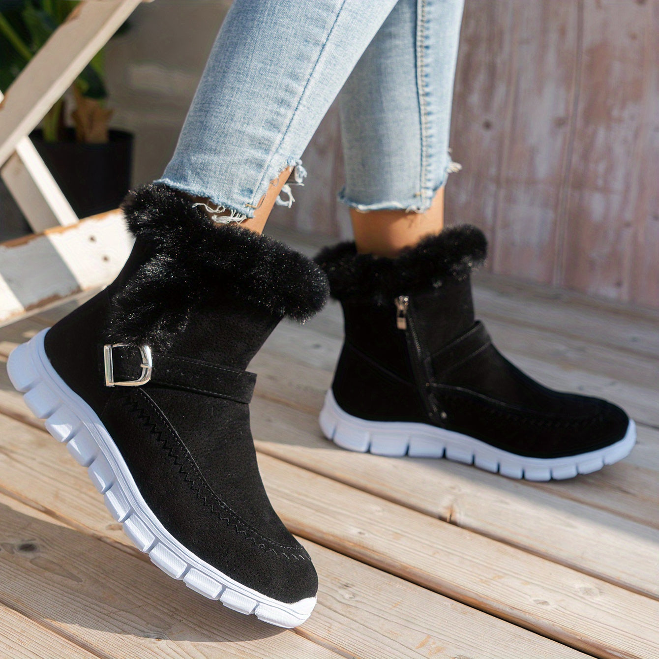 Warme Samt-Schneestiefel für Damen – Komfortabel und Stilvoll