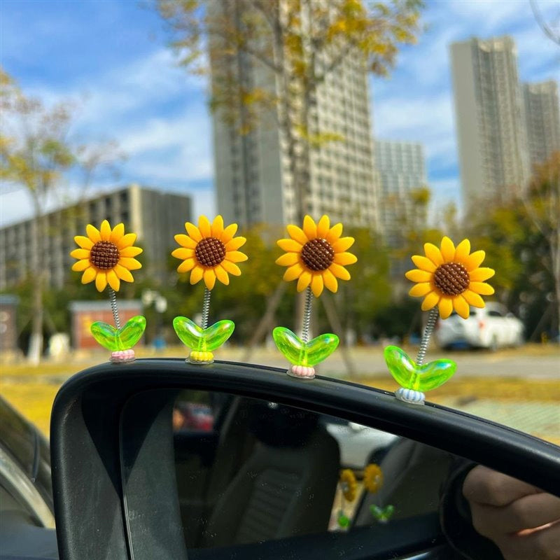 SunnyRide - Schattiger Sonnenblumen Auto-Anhänger