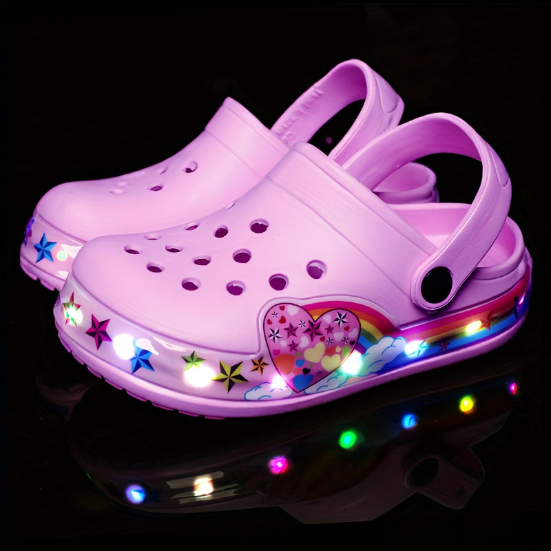Leuchtende Clogs für Kinder – Atmungsaktive und rutschfeste Schuhe
