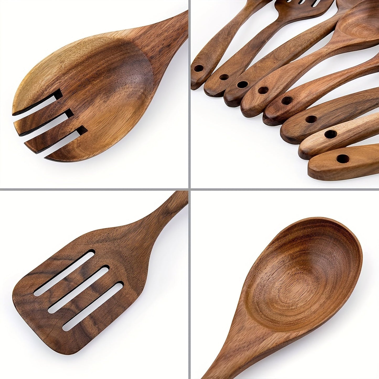 8-teiliges Akazienholz-Küchen-Set – Stilvoll und Praktisch