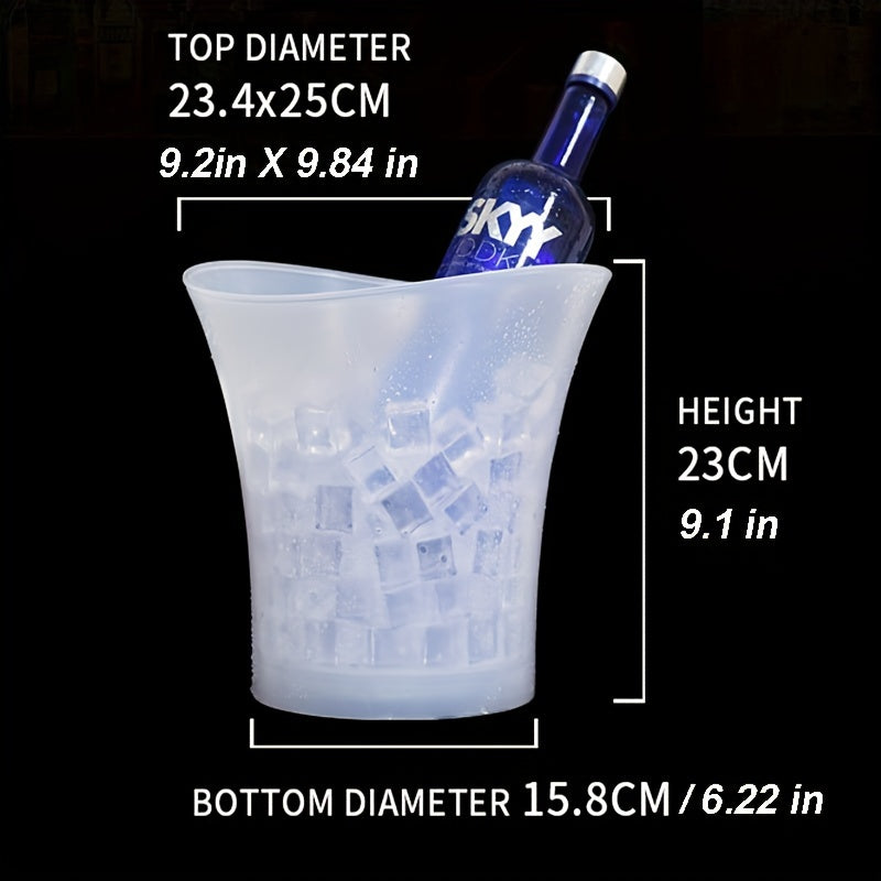 5L LED-Beleuchteter Eiseimer – Perfekt für Champagner und Bier
