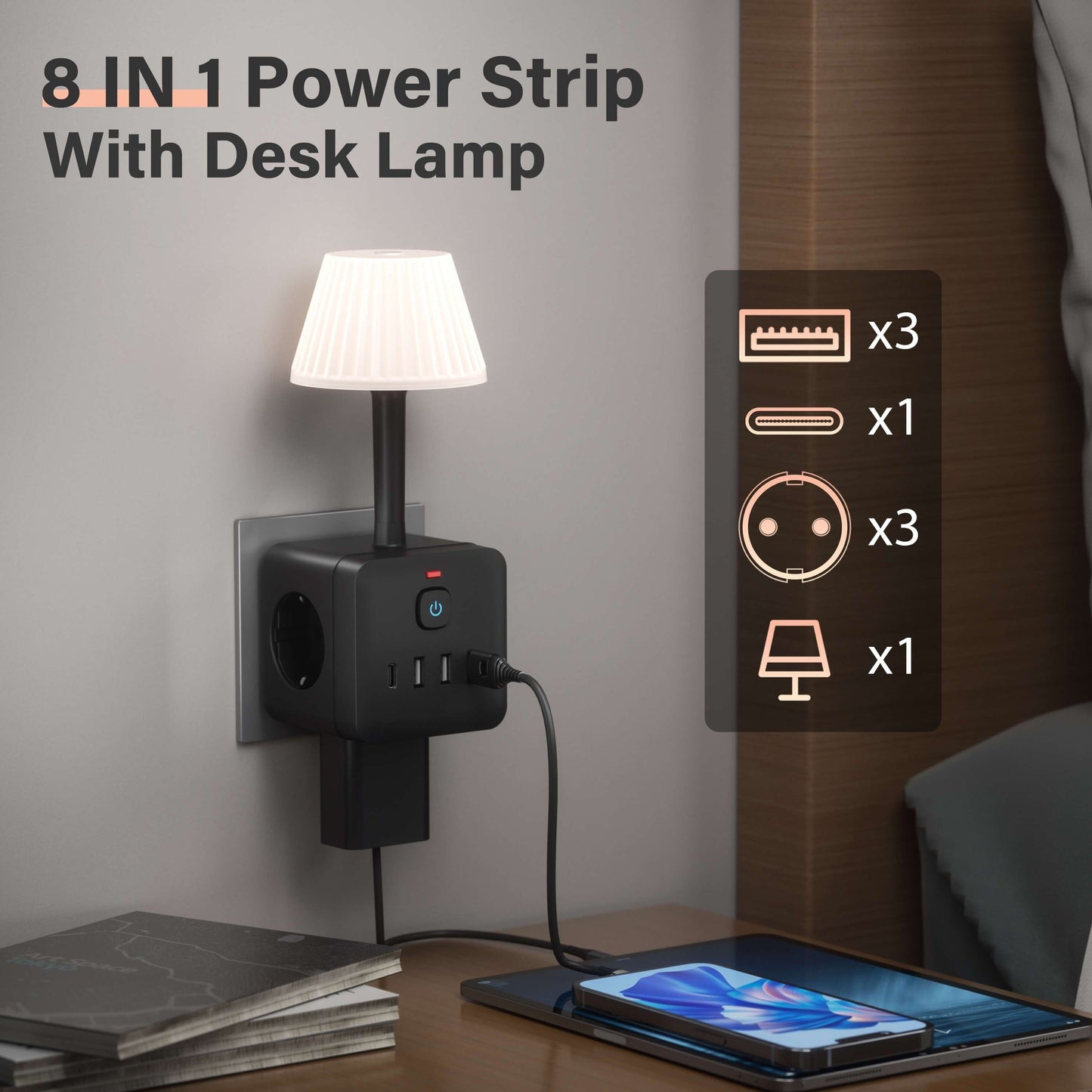 Smart 8-in-1 Nachtlampe – Für Smarte Lösungen und Beleuchtung
