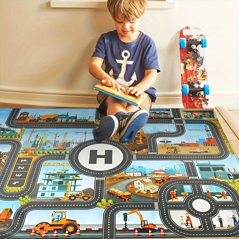 Bau und Abenteuer Spielteppich – Für Kleine Entdecker und Kreative Spieler