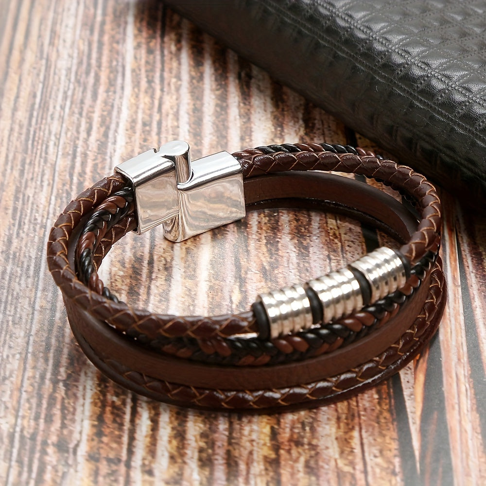 Edles Geflochtenes Lederarmband – Für den stilvollen Mann