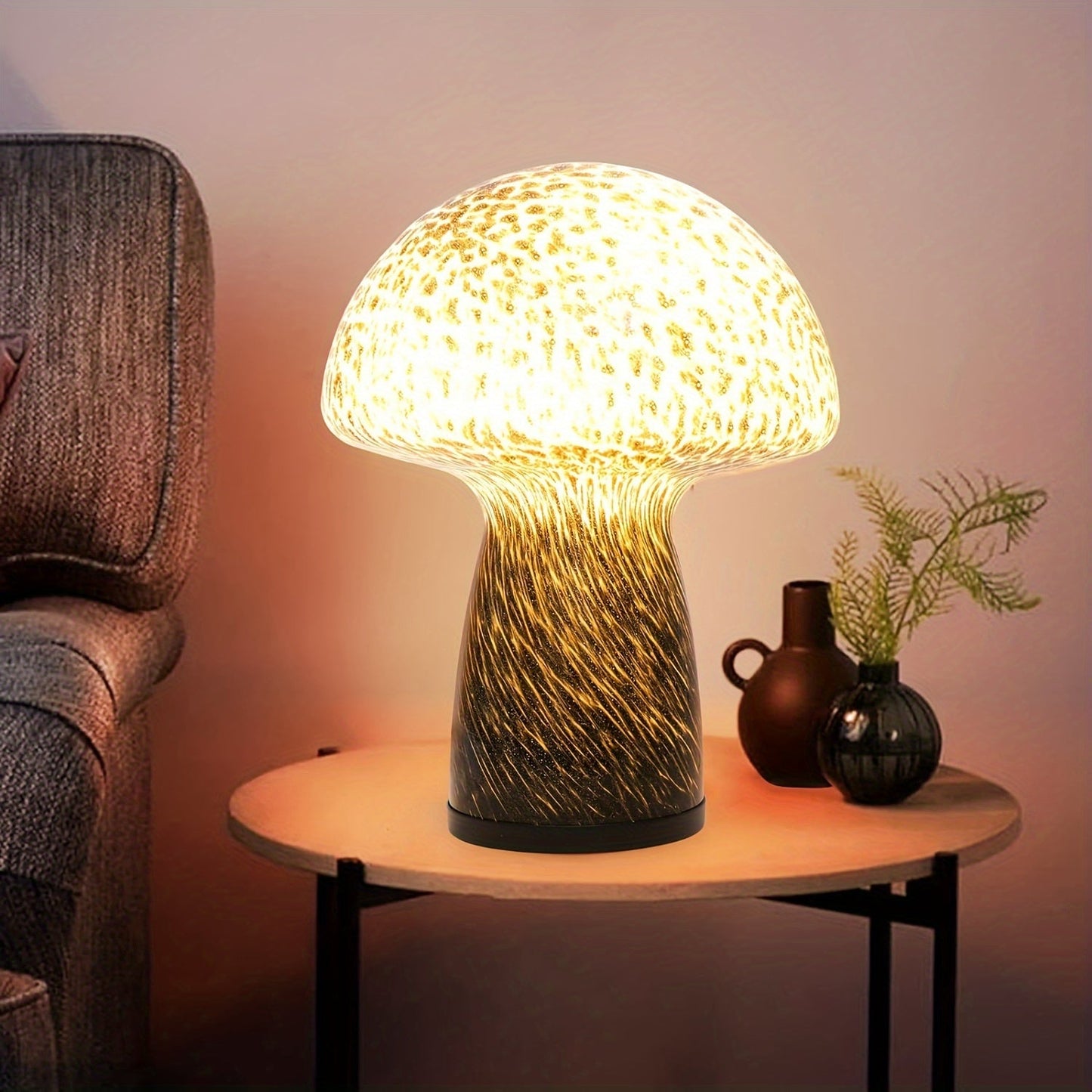 Verspielte Pilz-Lampe – Raffinierte Atmosphäre mit einem Retro-Twist