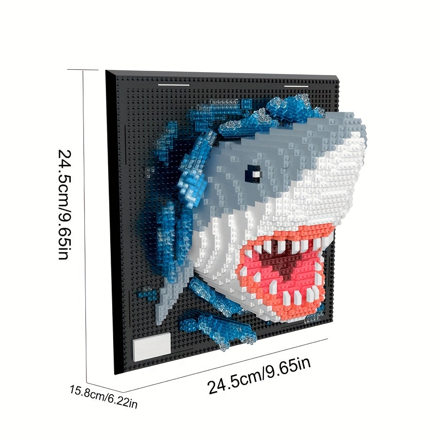 Kreative 3D Wandkunst Bauklötze – Hai und Adler Kollektion