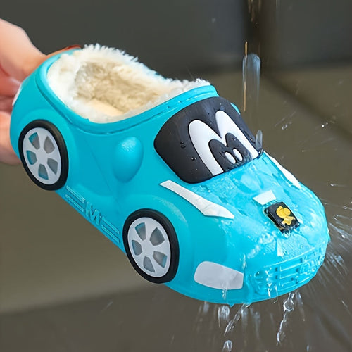 Fröhliche Auto-Slipper für Kinder – Verspielt und bequem für zu Hause