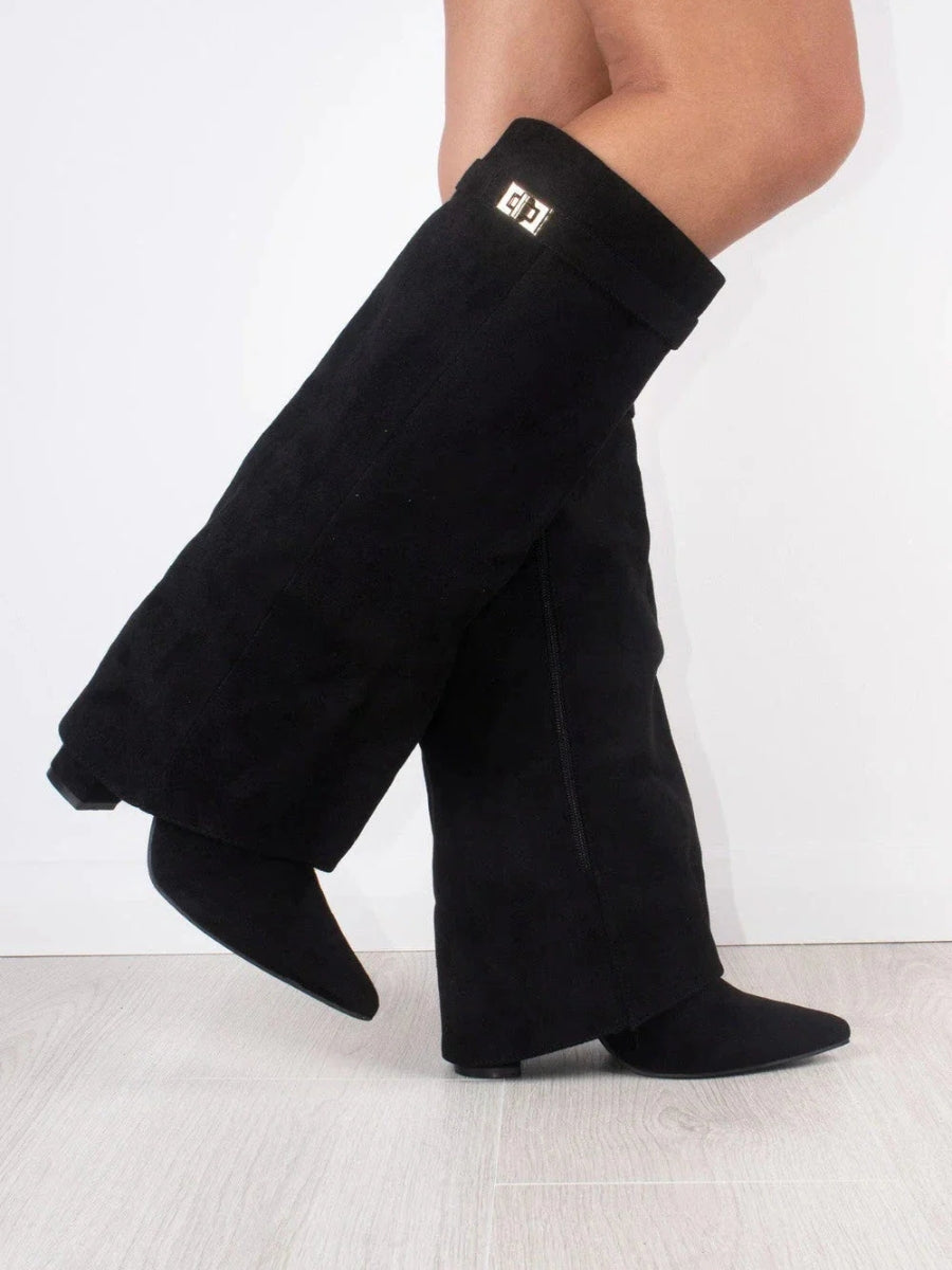 Luxe Wildleder Overknee Stiefel für Damen – Komfort und Klasse