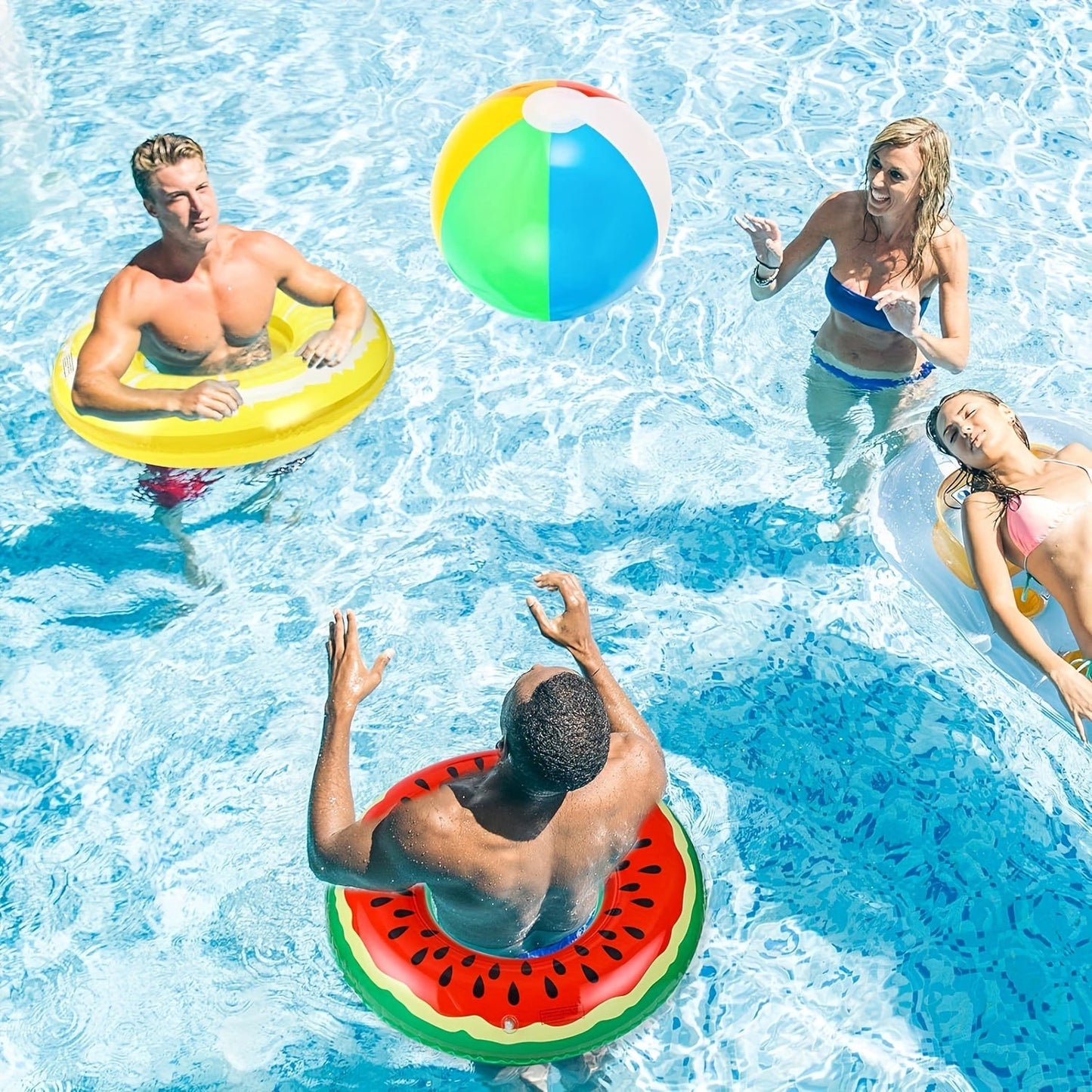 Frucht-Themen Aufblasbare Poolfloats – Set aus 3 strapazierfähigen Ringen