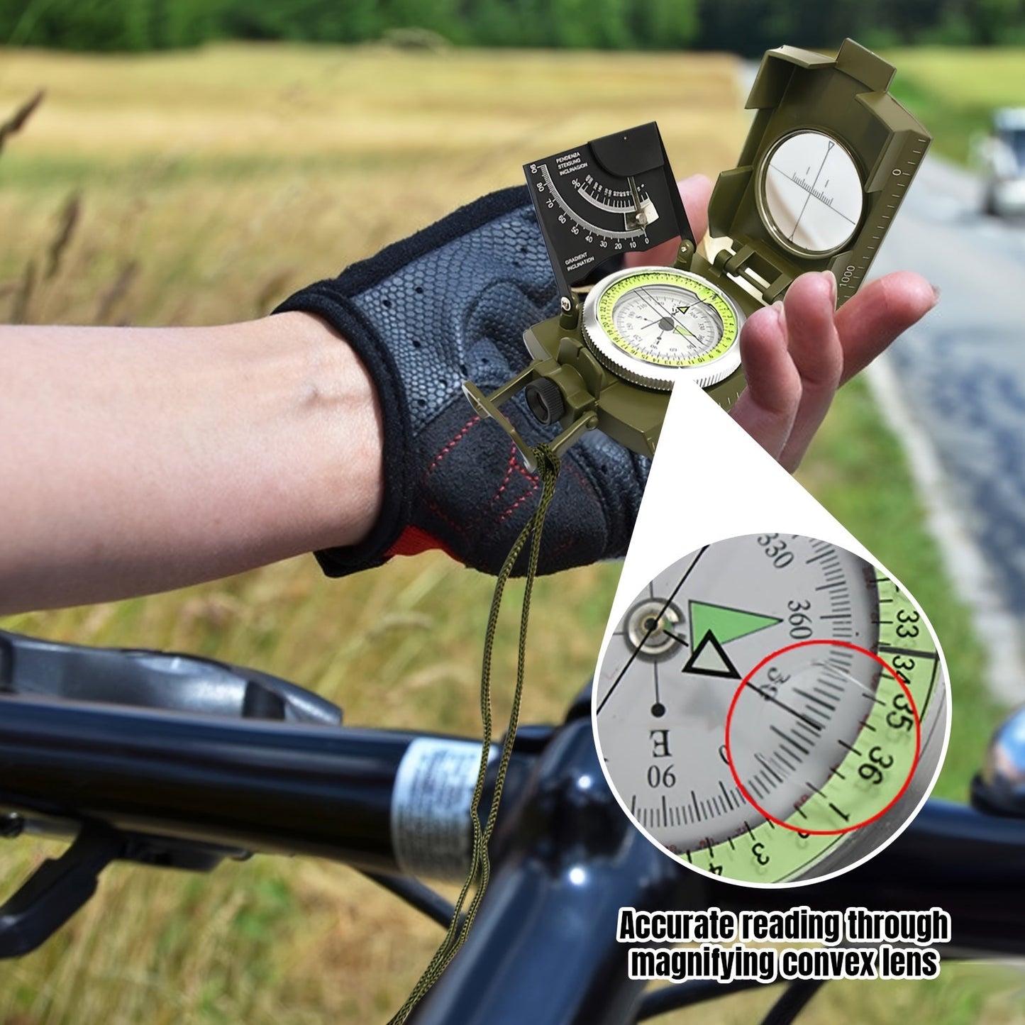TrekGuard Militärkompass – Wasserdicht und Beleuchtet für Präzise Navigation