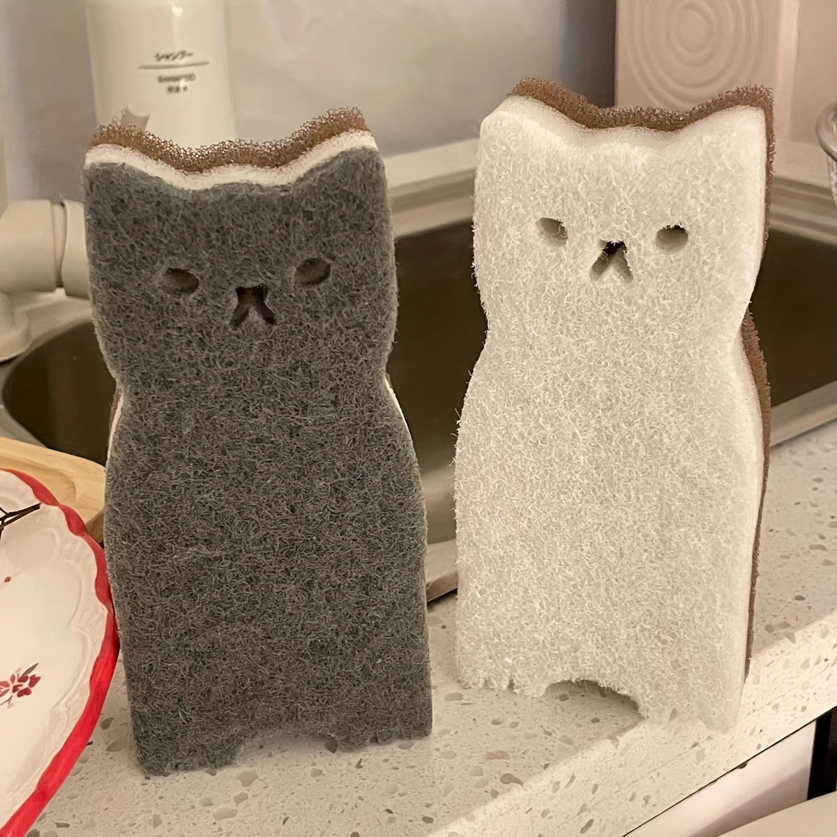 Purrfect Clean Katzen-Sponzenset – Nachhaltig, Niedlich und Superfunktional