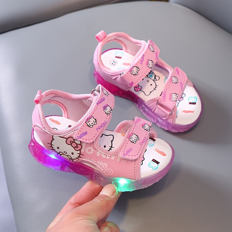 Sanrio Leuchtende Mädchen-Sandalen – Bequeme und Atmungsaktive Sommerschuhe