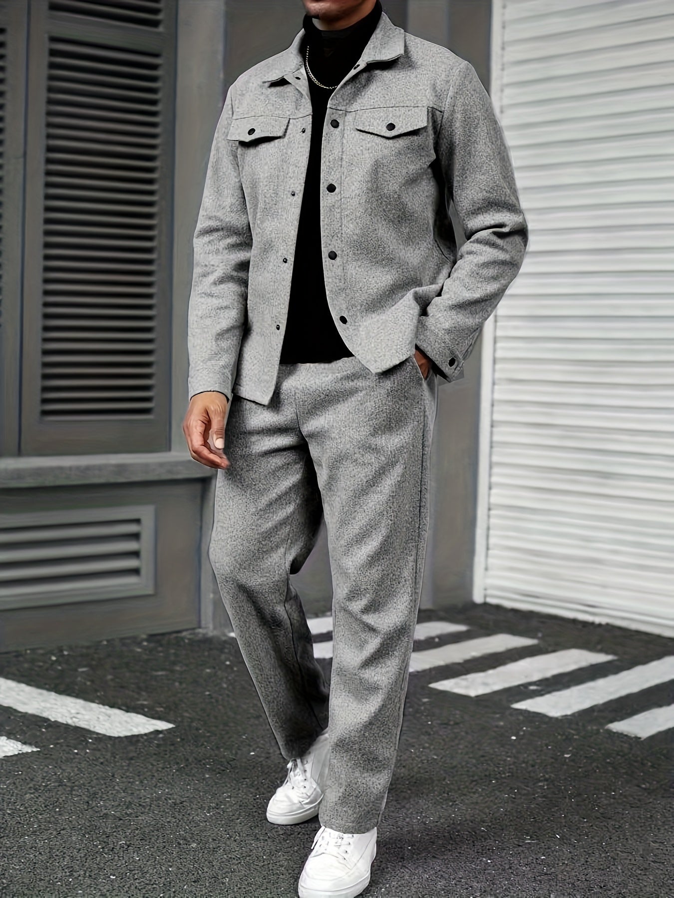 Moderne Zweiteilige Herrenset – Komfort und lässige Eleganz