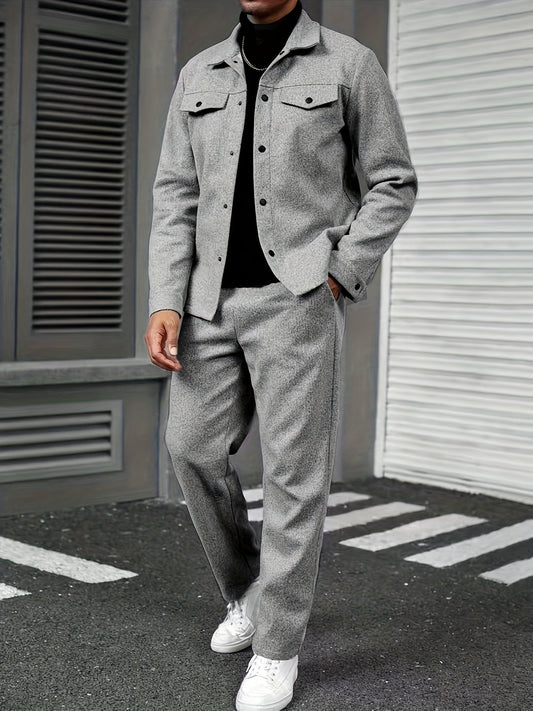 Moderne Zweiteilige Herrenset – Komfort und lässige Eleganz