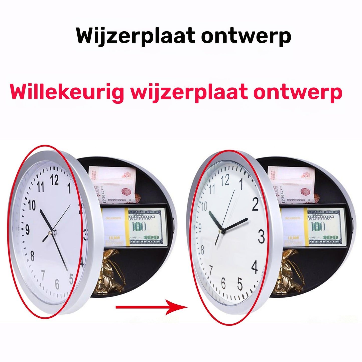 Wanduhr mit geheimem Stauraum – Praktisch und diskret