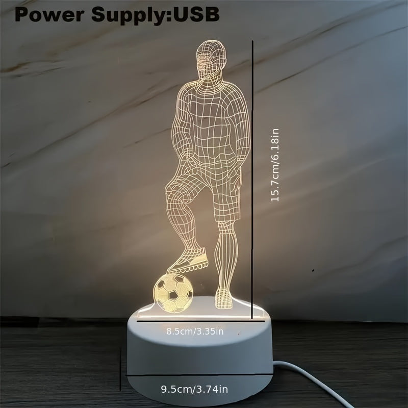 Fußballer 3D-Lampe – Für eine sportliche Atmosphäre