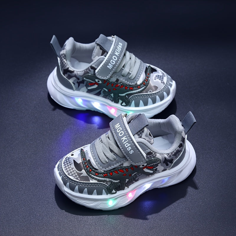 Dinosaurier LED Sneaker für Kinder - Verspielt und beleuchtet für Abenteuer