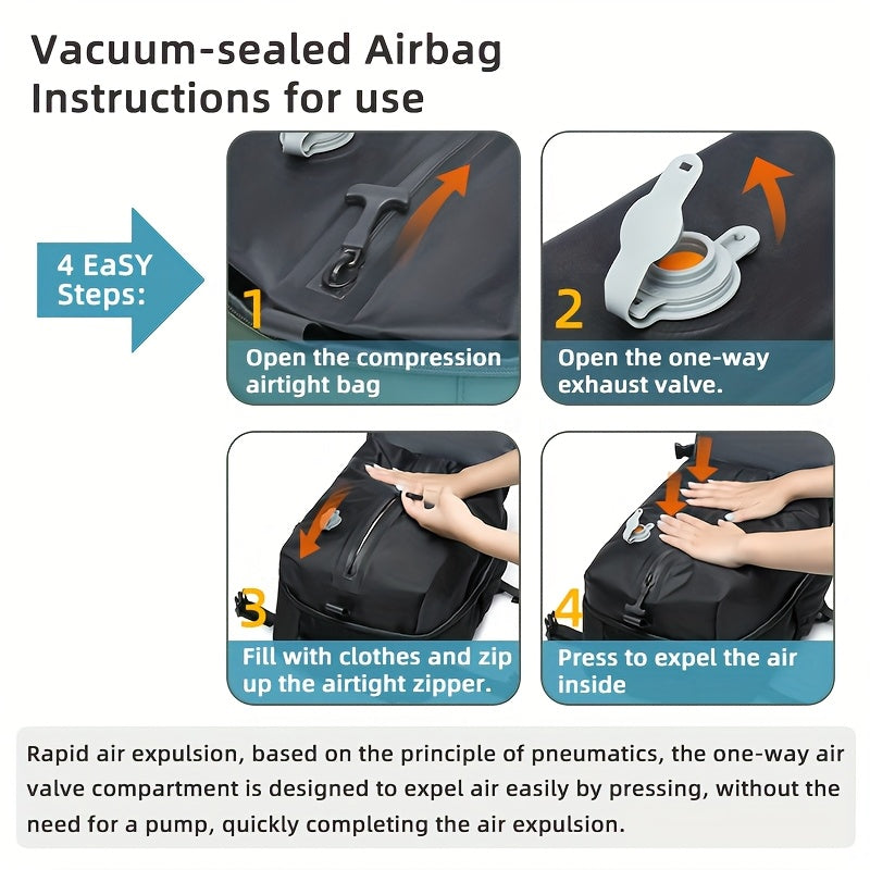 Slimme Vakuum Rucksack – Kompakt und Geräumig für Reisen
