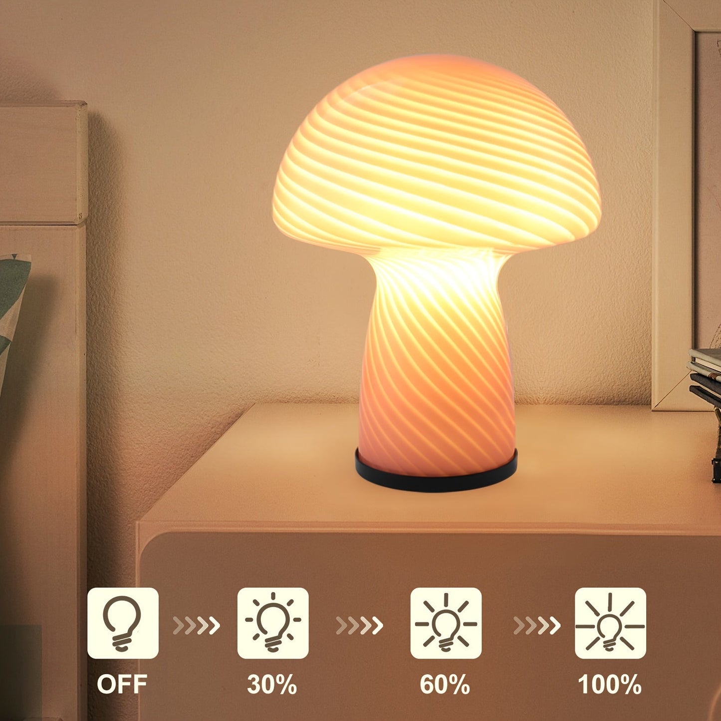 Verspielte Pilz-Lampe – Raffinierte Atmosphäre mit einem Retro-Twist