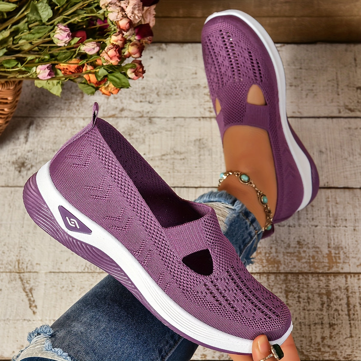 Lässige, atmungsaktive Slip-on-Sneakers