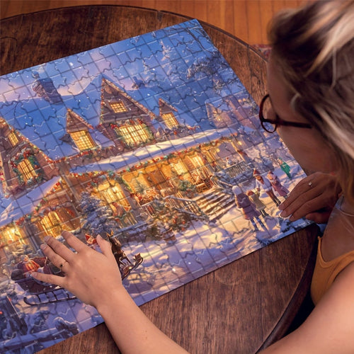 Winterliche Verzauberung Puzzle – Genieße die festliche Stimmung