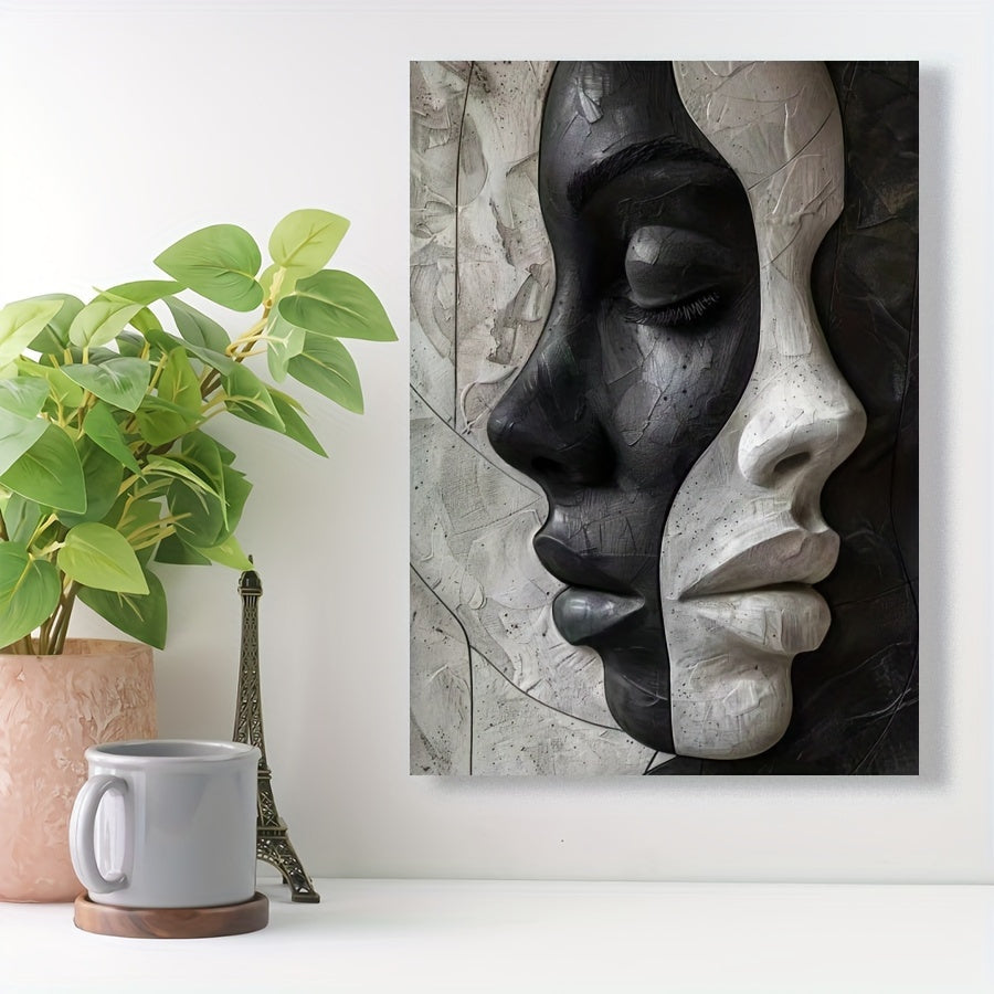 Abstraktes Weibliches 3D-Porträt – DIY Leinwand-Set für Kunstliebhaber