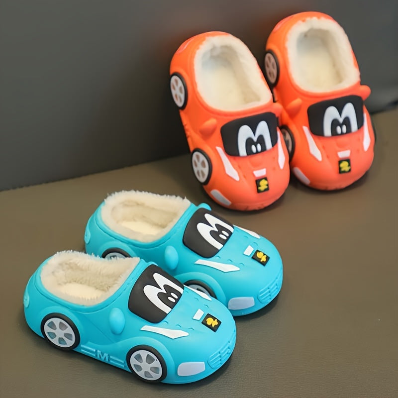 Fröhliche Auto-Slipper für Kinder – Verspielt und bequem für zu Hause