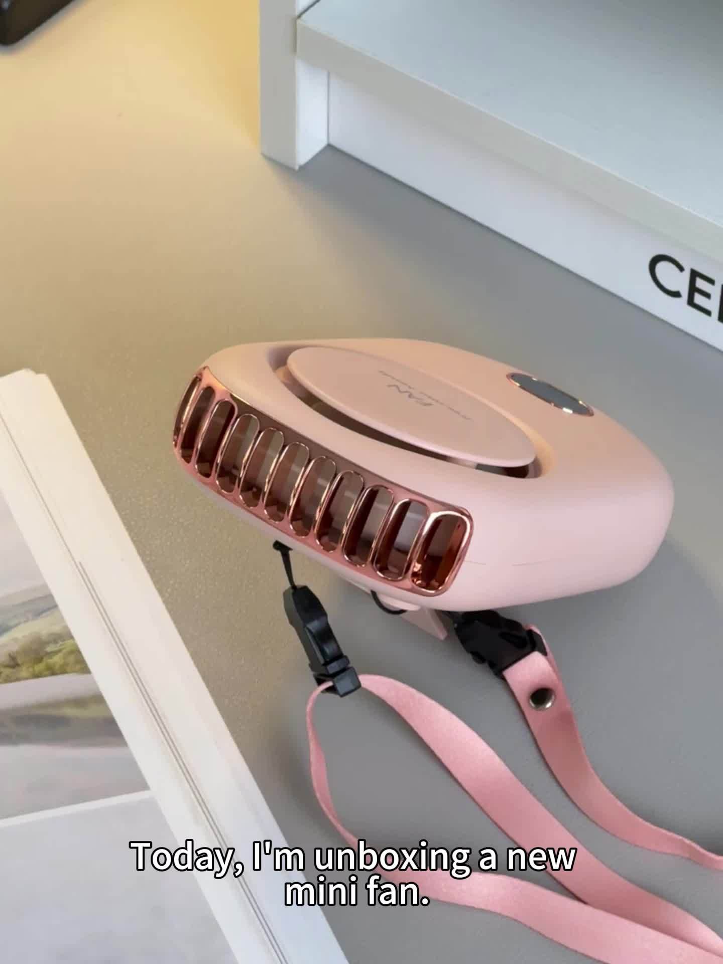 USB wiederaufladbarer Mini Nackenventilator – Leicht mit einstellbaren Geschwindigkeiten