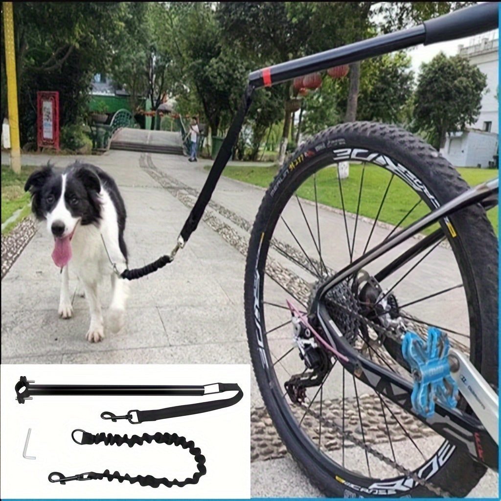 Hundeleine für das Fahrrad mit abnehmbarem Kabel – Erweiterbar & Sicherheitsbuffer
