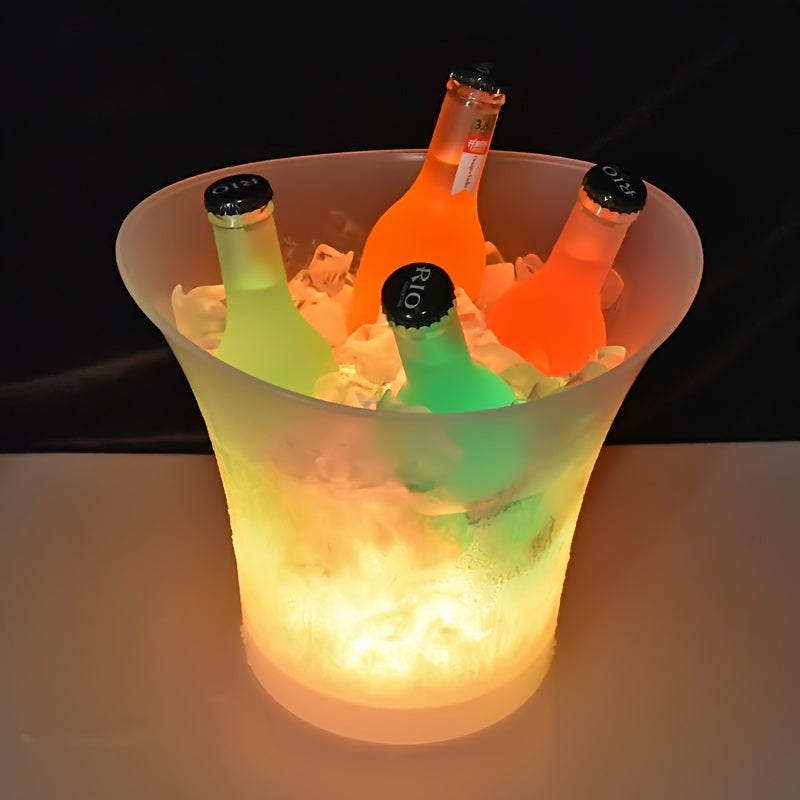 5L LED-Beleuchteter Eiseimer – Perfekt für Champagner und Bier