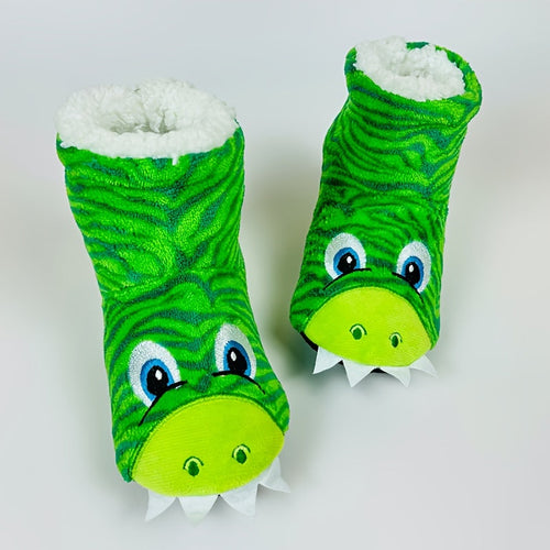 Fröhliche Dinosaurier-Slipper für Kinder – Für gemütliche Herbst- und Wintertage