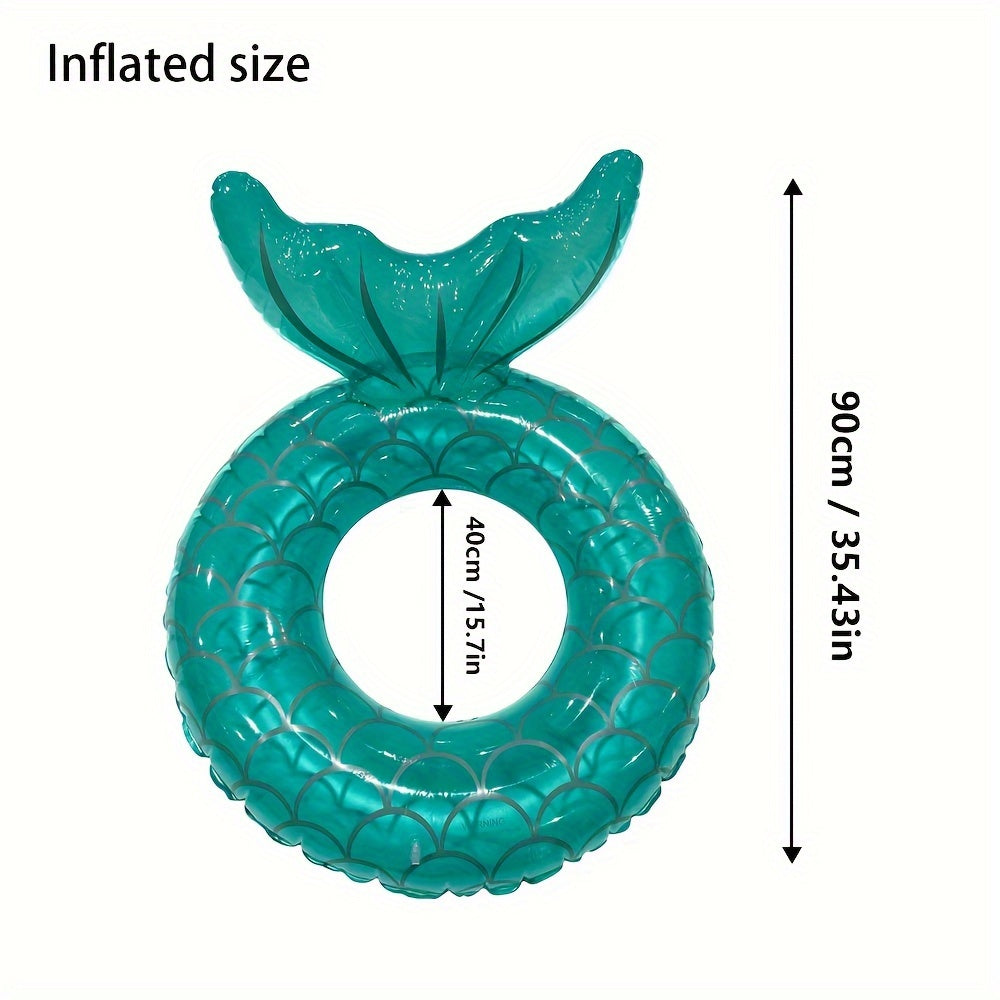 Mermaid Scale Aufblasbarer Pool Float – Ergonomisches Design mit Kissen