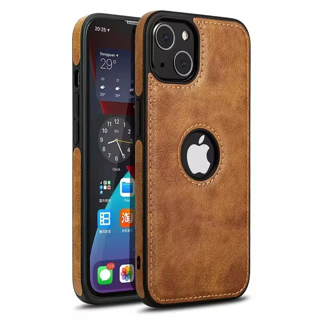 Luxuriöse Leder iPhone Hülle – Geschäftlich & Schützend