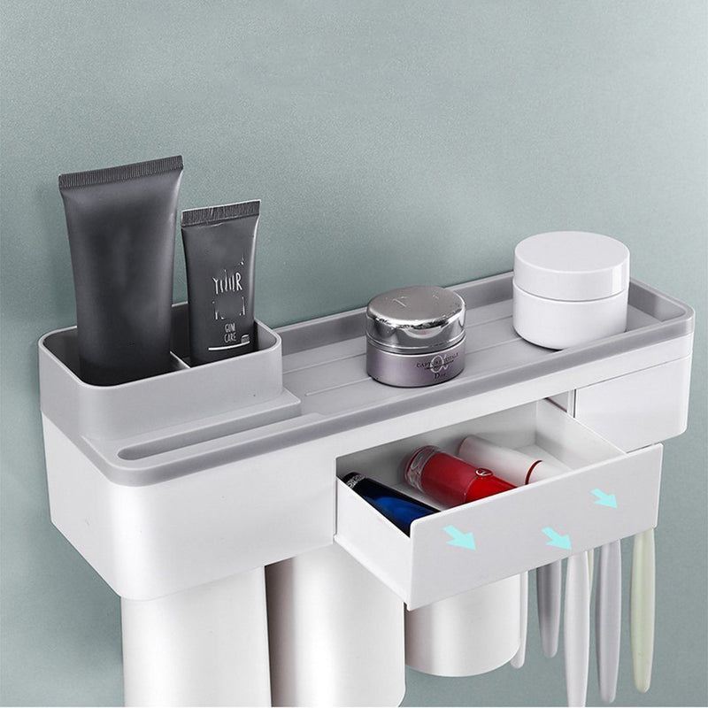 ToothCare – Praktischer Zahnbürstenhalter mit Zahnpastaspender