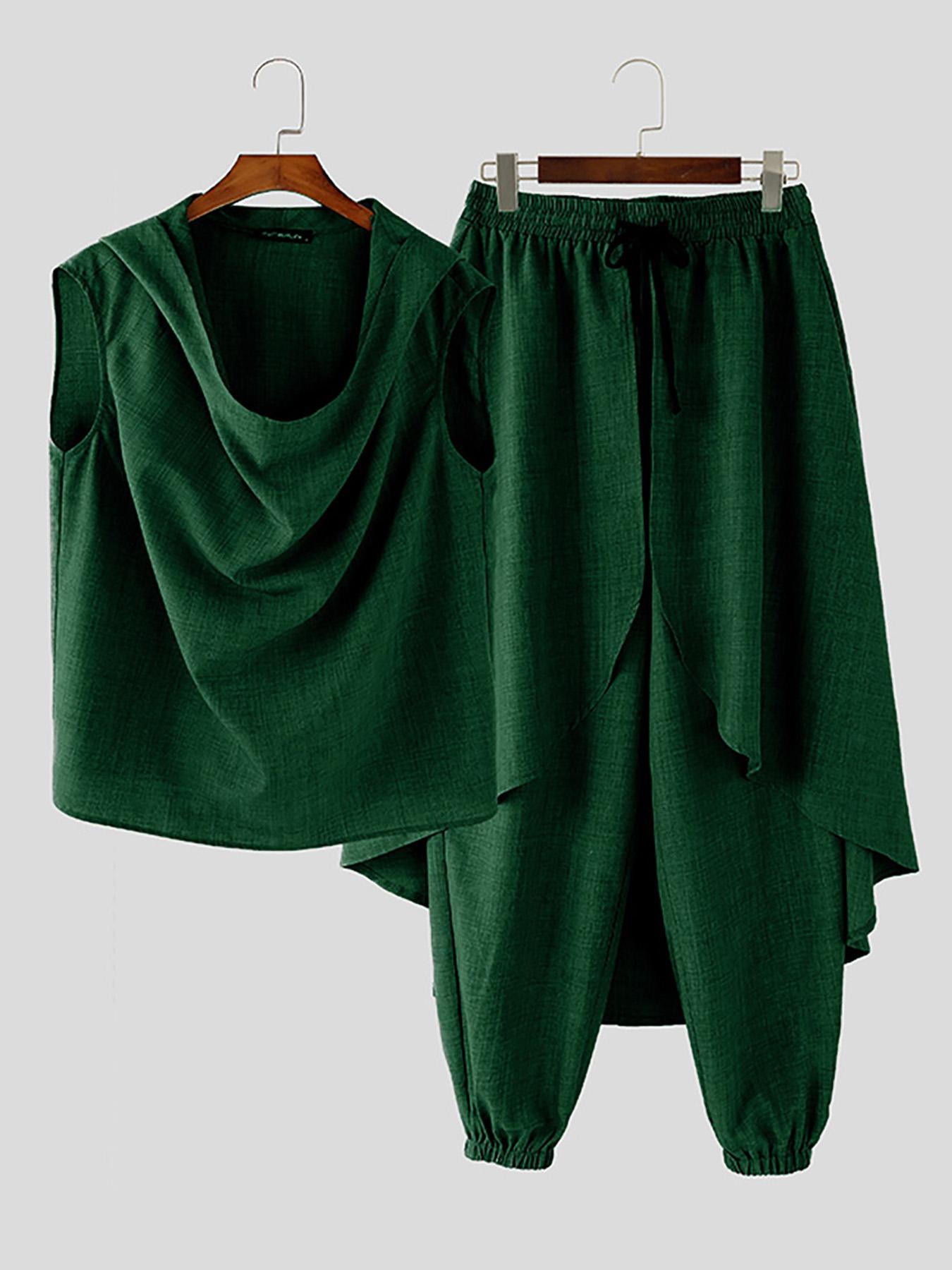 Coole Mid-Length Herren Set – Ärmellose Weste und Baggy Hose