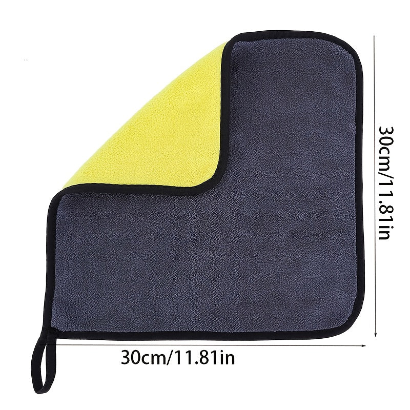 Doppelseitiges Coral-Fleece Auto-Waschhandtuch – Weich und Absorbierend für Glanz