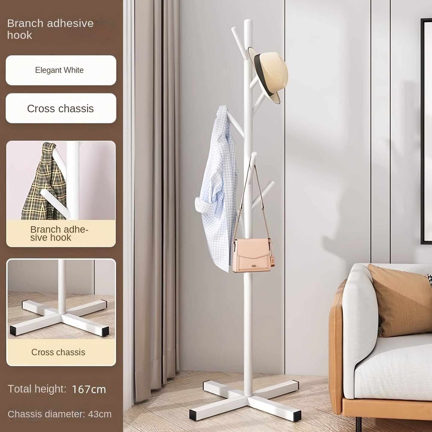 Luxe Metallgarderobe Zweigstil – Funktional und Stilvoll für Jedes Interieur