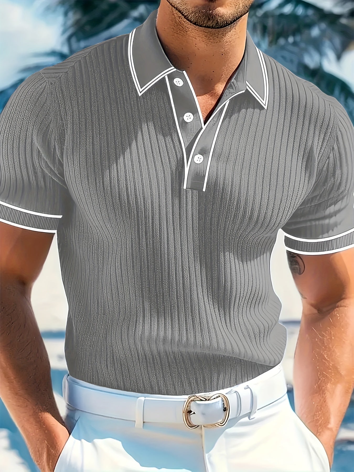 Herren Polo-Shirt mit kurzen Ärmeln – Bequem und stilvoll für den Sommer