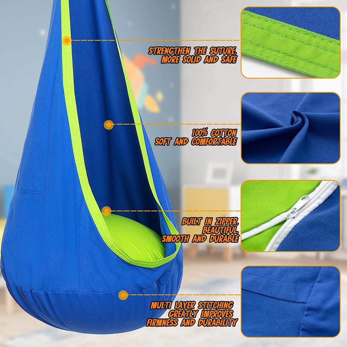 Komfort Swing Hängesessel – Beruhigendes und Verspielt Design